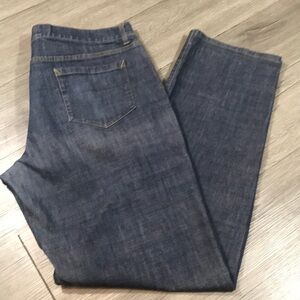 Theory Button Fly Relaxed Fit Medium Wash Jeans       size 38